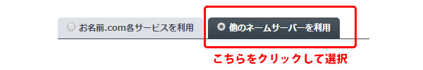 他のネームサーバーを利用